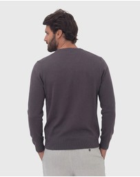 Coast Clothing - Crew Neck Cotton Jumper - Charcoal