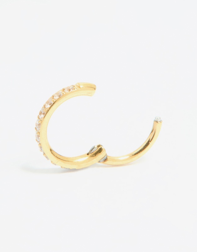 Lovisa - Gold Plated Surgical Steel Cubic Zirconia Micro Clicker