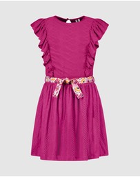 B.Nosy - Embroidered Ruffle Dress - Kids-Teens