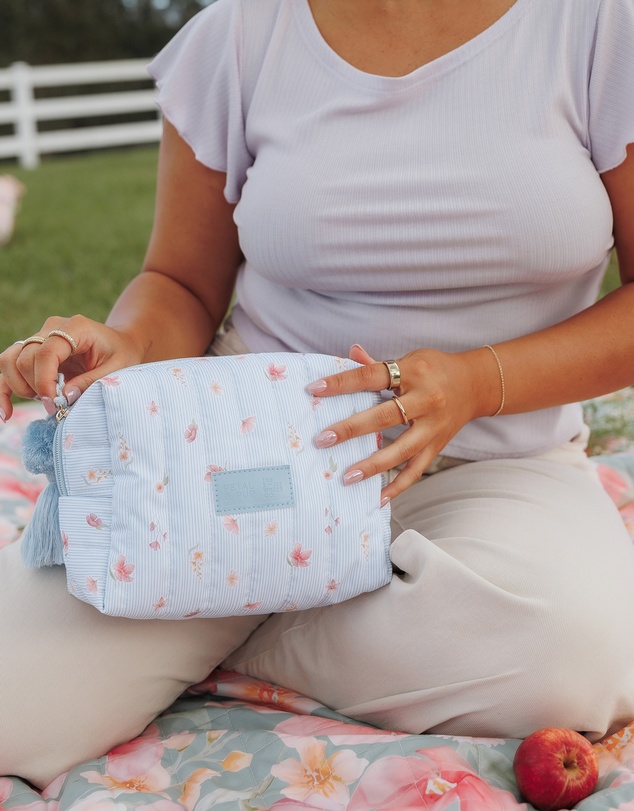 The Somewhere Co - Blue Garden Cosmetic Case
