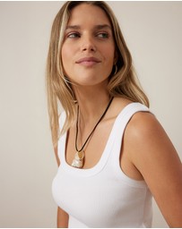 Ceres Life - Zaeli Contour Rib Square Neck Tank