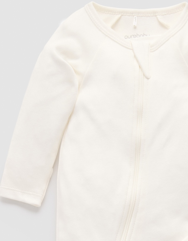 Purebaby - 2 Pack Zip Growsuit -Kids-Babies