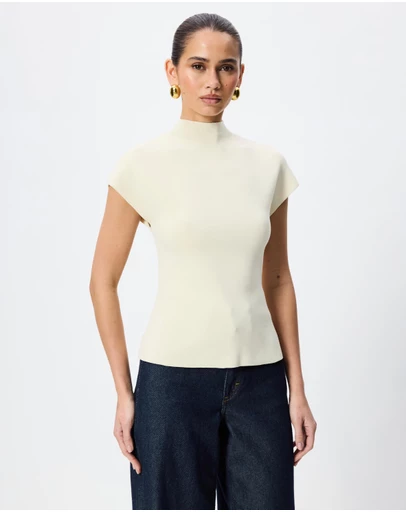 Tussah - Clara Grow On Sleeve Knitted Peplum Top