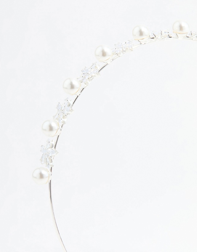 Lovisa - Silver Pearl Flower Headband
