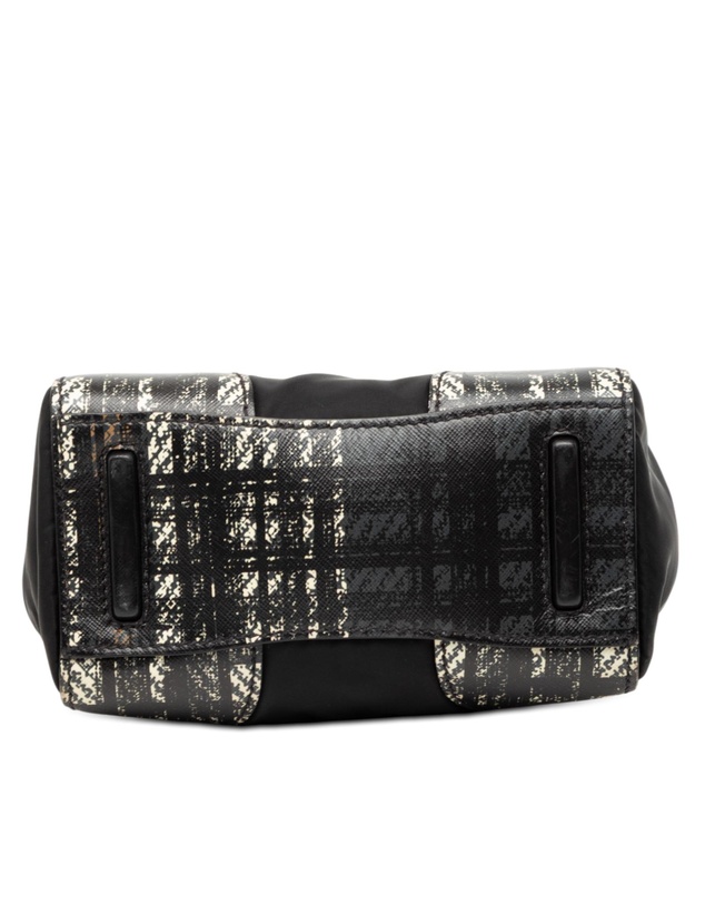 Pre-Loved by Azura Reborn - Pre-Loved Tartan Saffiano Trimmed Tessuto Satchel