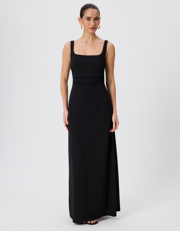 Tussah - Celine Square Neck Midi Dress With Side Ruching