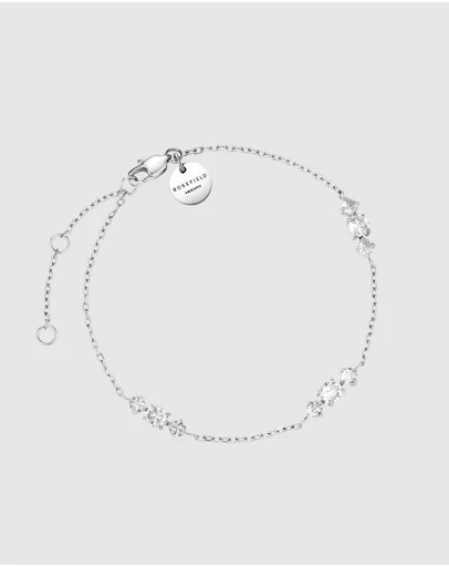 Rosefield - Triple Crystal Silver-Tone Bracelet