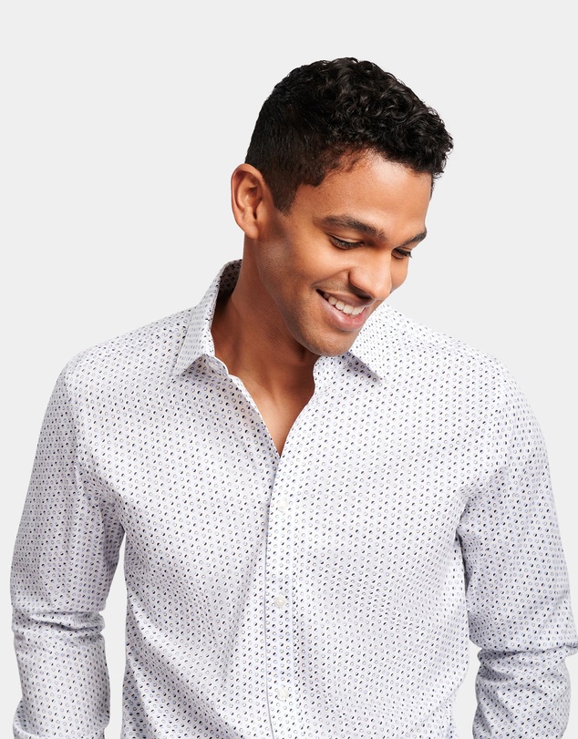 Brooksfield - MODERN RETRO PRINT REG FIT BUSINESS SHIRT
