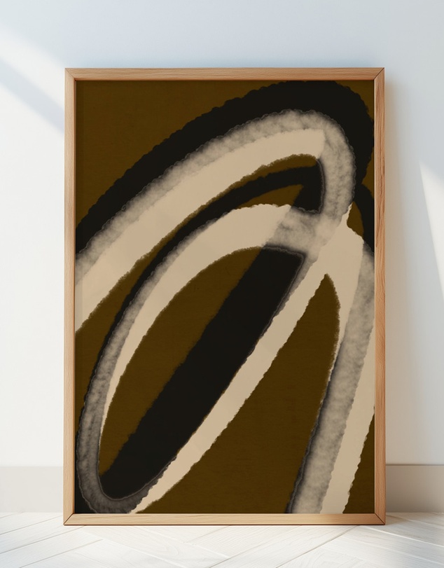 Olive et Oriel - Espressostrokes No 5 by Treechild Art Print