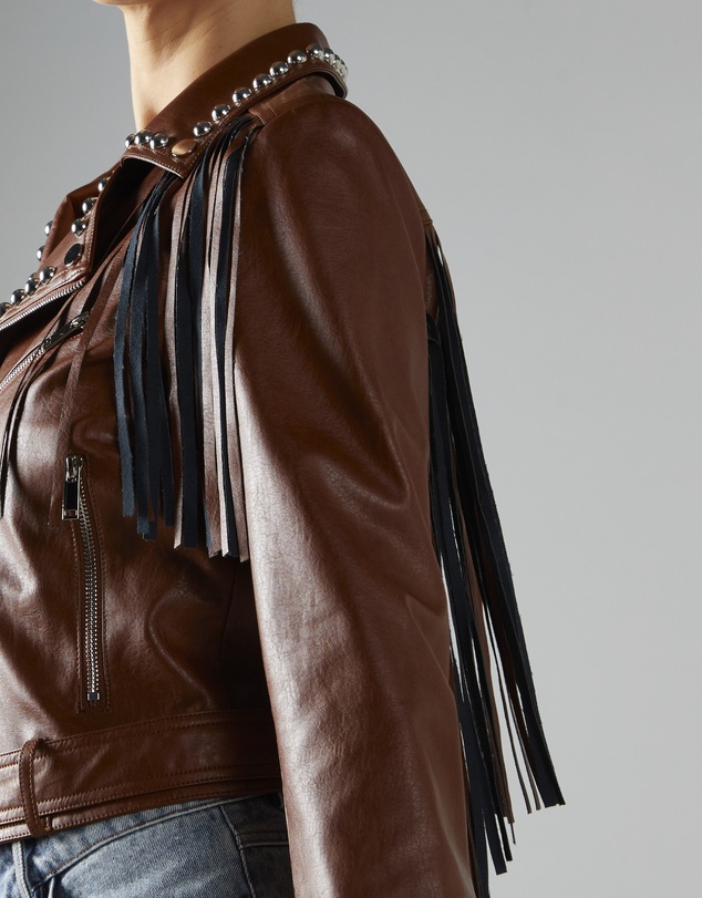 Glamorous - PU Fringe Jacket