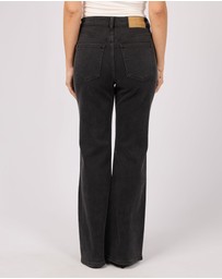 All About Eve - Tia Flare Stud Jean Washed Black