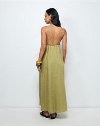 AERE - Jaylah Linen Slip Dress