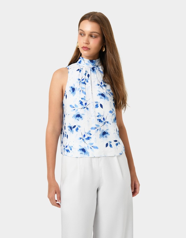Forcast - Tessie Halter Tie Top