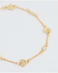 Lovisa - Gold Plated Cubic Zirconia & Heart Bracelet