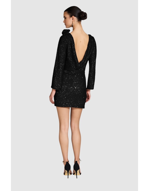 Romance by Honey and Beau - Gaia Draped Sequin Mini Dress