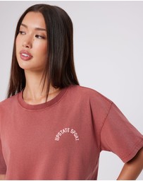 Upstate - Thrive Tee - Washed Marsala