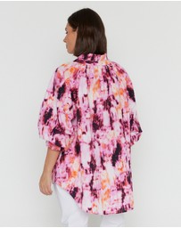ALEXANDRA - Meeka Blouse Pink Textured Print