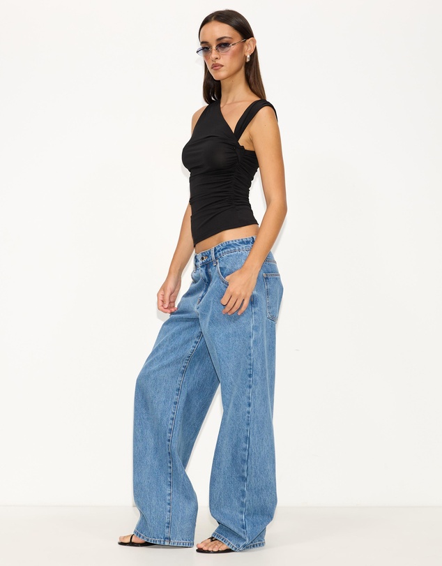 Dazie - Daquiri Ruched Jersey Top