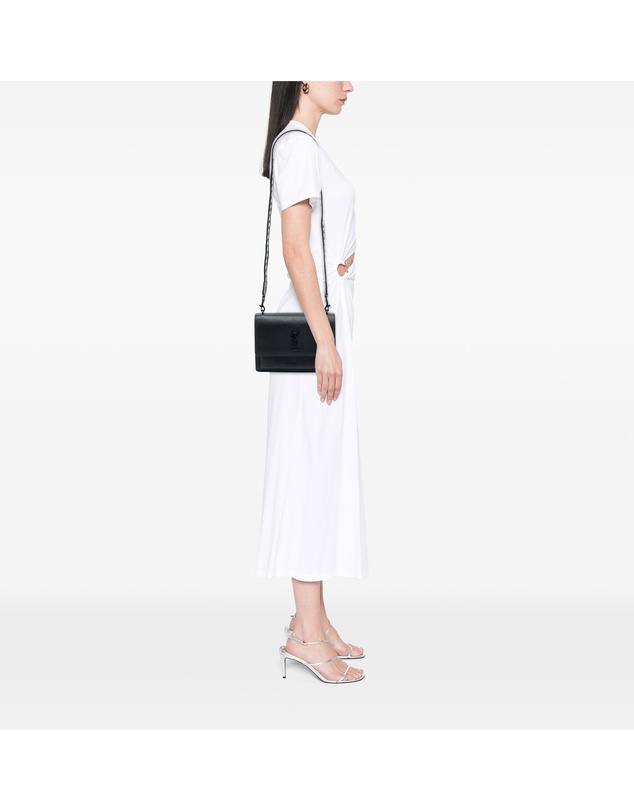Pre-Loved by Azura Reborn - Pre-Loved Medium Grained Calfskin Guitar Strap Monogram Sunset Crossbody
