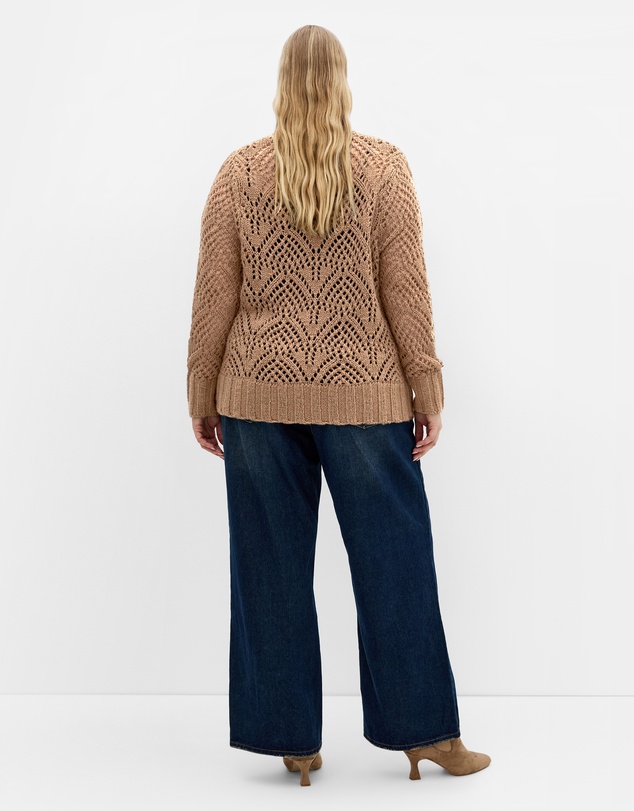 City Chic - Plus size Beck Wool Blend Jumper - mushroom