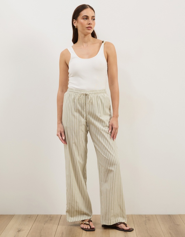 Atmos&Here - Elis Cotton Pants With Drawstring Detail At Waist