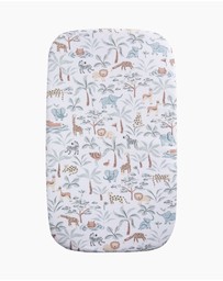 Living Textiles - Organic Bassinet Fitted Sheet - Wild Safari
