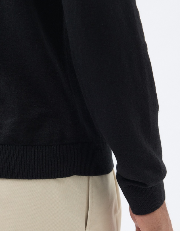 AERE - Linen Blend Knit Polo Long Sleeved