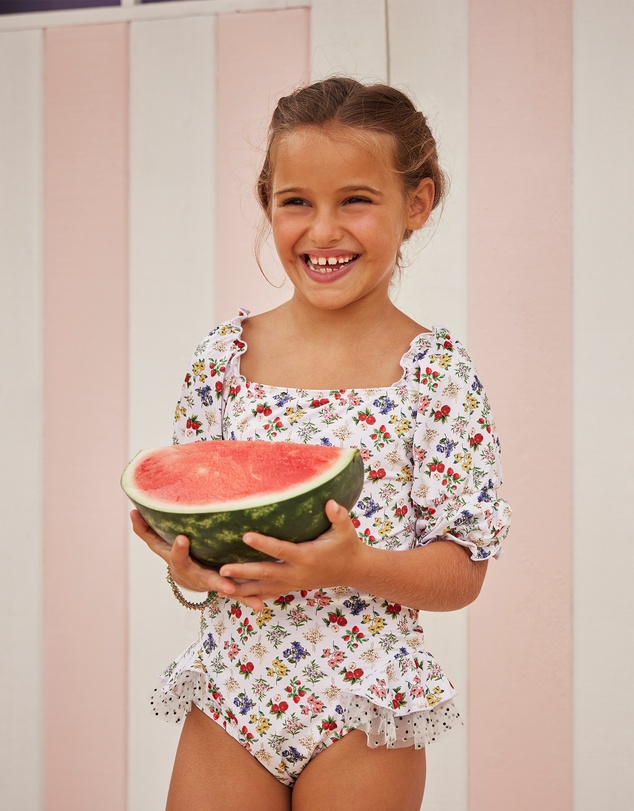 Aqua Blu Kids - Petit Four Short Sleeve Puff One Piece - Kids