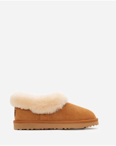 Ozwear Connection Uggs - Ugg Slippers Avery Unisex Premium Sheepskin Slippers Suede
