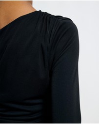 Lover - Ravenna Long Sleeve Asymmetrical Jersey Dress