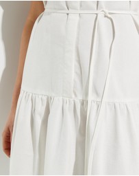 Calli - Belle Puff Sleeve Tie Dress
