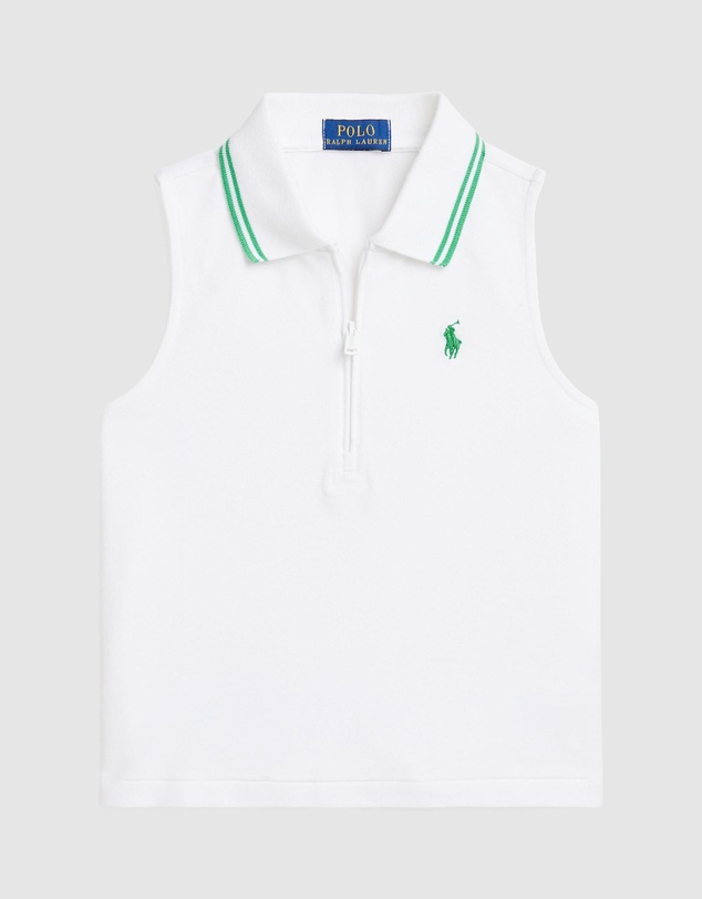 Polo Ralph Lauren - Stretch Mesh Half-Zip Boxy Polo Shirt - ICONIC EXCLUSIVE - Kids-Teens
