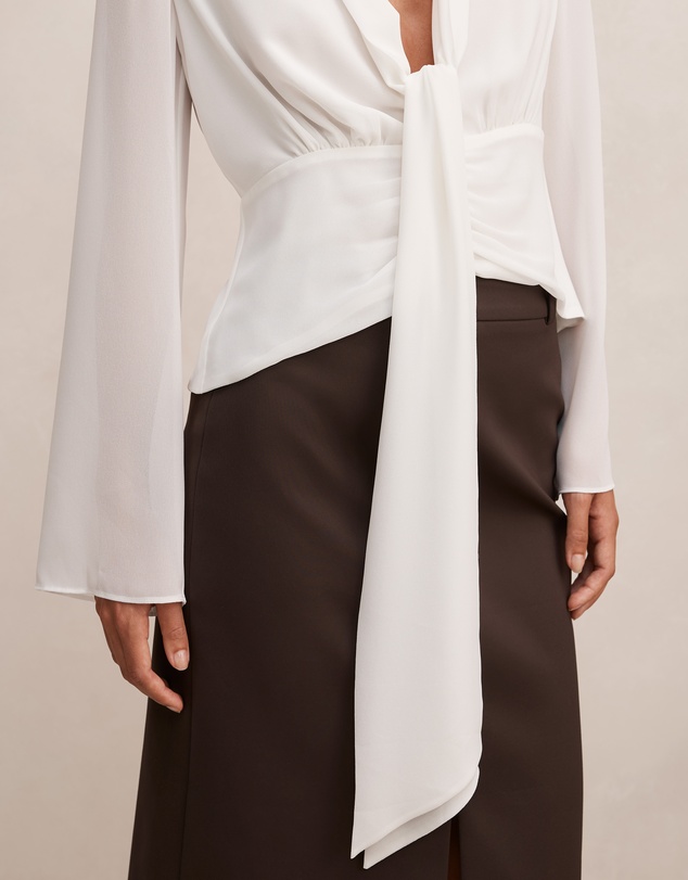 Forever New - Luna Tie Front Blouse