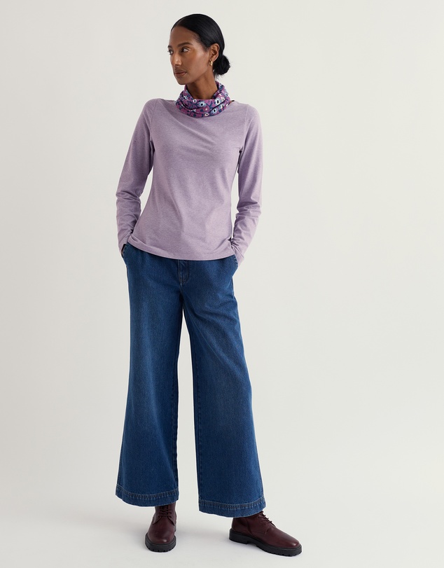 Seasalt - Seasalt Cornwall Purple Easel Long Sleeve Top Jersey
