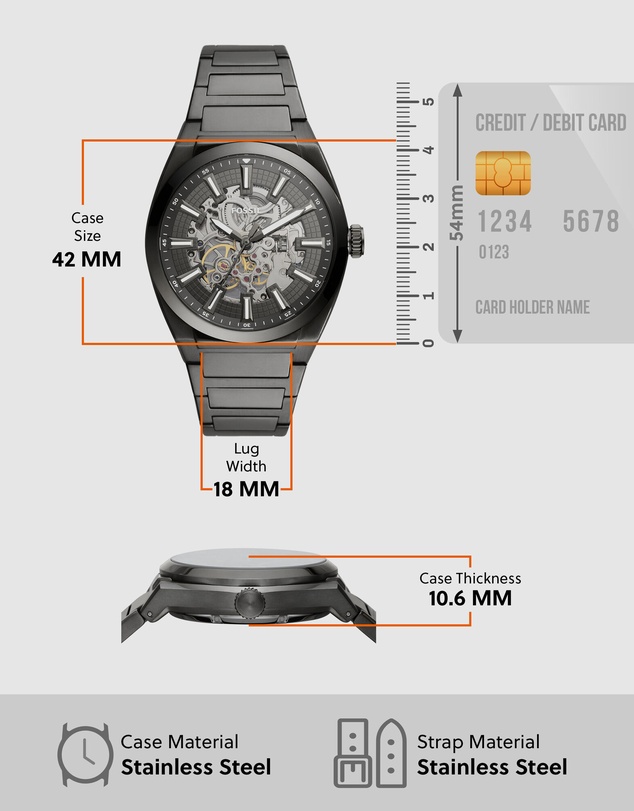 Fossil - Fossil Everett Smoke Watch ME3206