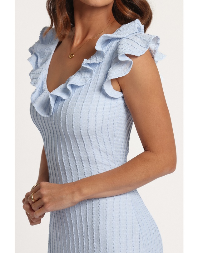 Petal & Pup - Parletto Knitted Maxi Dress - Blue