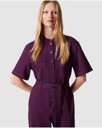 & Other Stories - Short-Sleeve Utility Jumpsuit