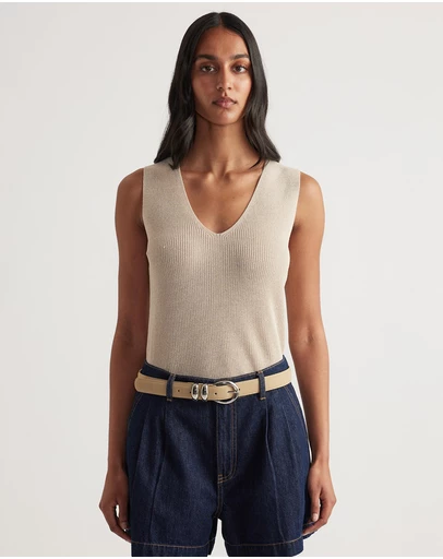Decjuba - Bri Metallic Knit Tank