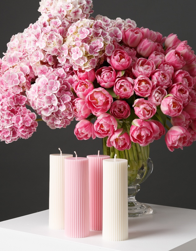 XRJ Celebrations - Pillar Pastel Pink Candle