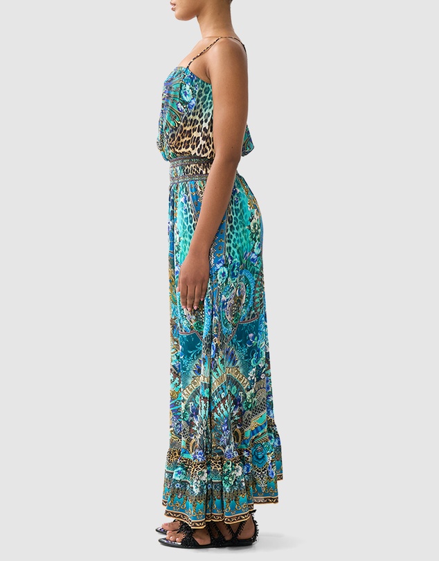 Camilla - Shirred Waist Long Dress