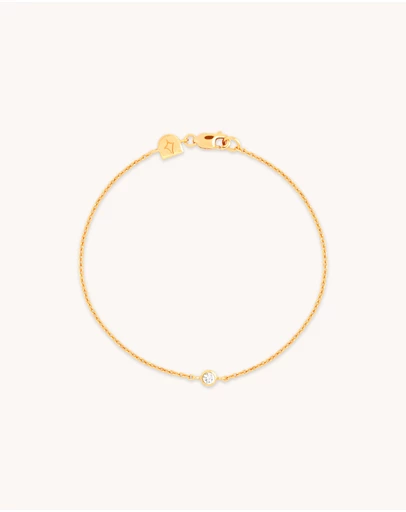 Astrid & Miyu - Essential Crystal 18ct Gold Plated Charm Bracelet