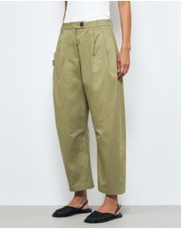 AERE - Sian Organic Cotton Barrel Leg Pants