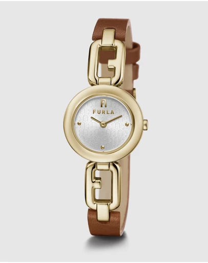 Furla - Furla Arco Chain - Gold Tone & Brown