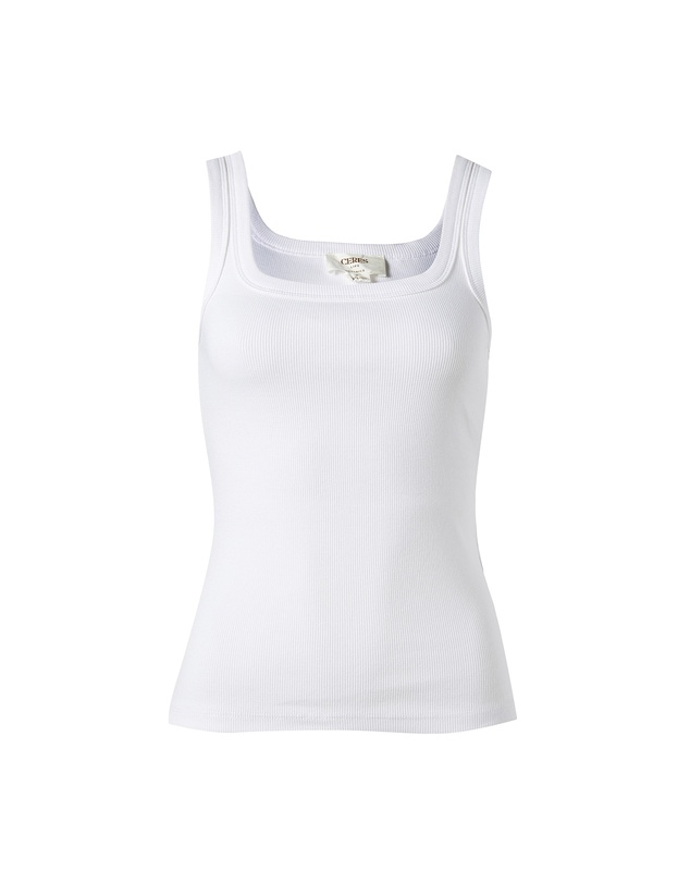 Ceres Life - Zaeli Contour Rib Square Neck Tank