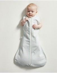 Grow Kindly - Swaddle Sleeping Bag in Dusk Blue Stripe - 1 TOG