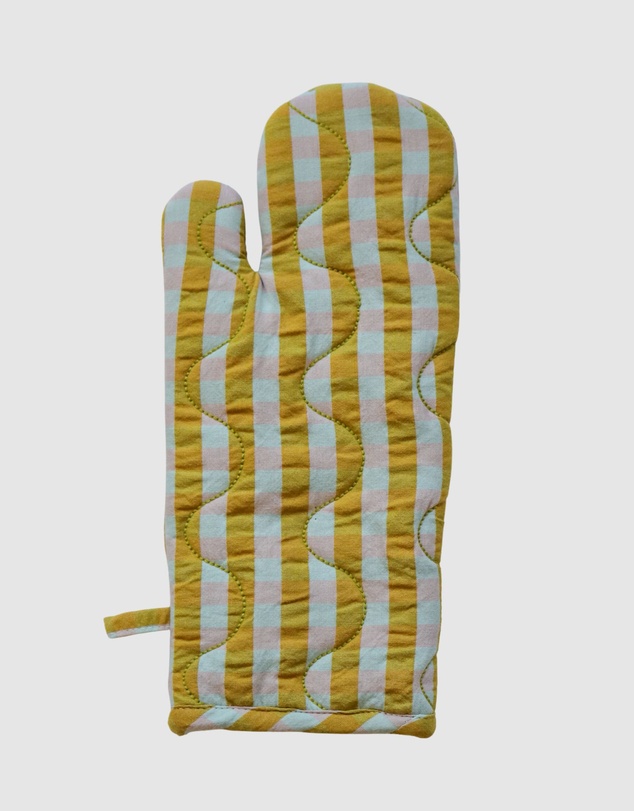 Mosey Me - Pink Quartz Seersucker Oven Mitt