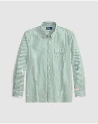 Polo Ralph Lauren - Classic Fit Paint-Splatter Striped Shirt