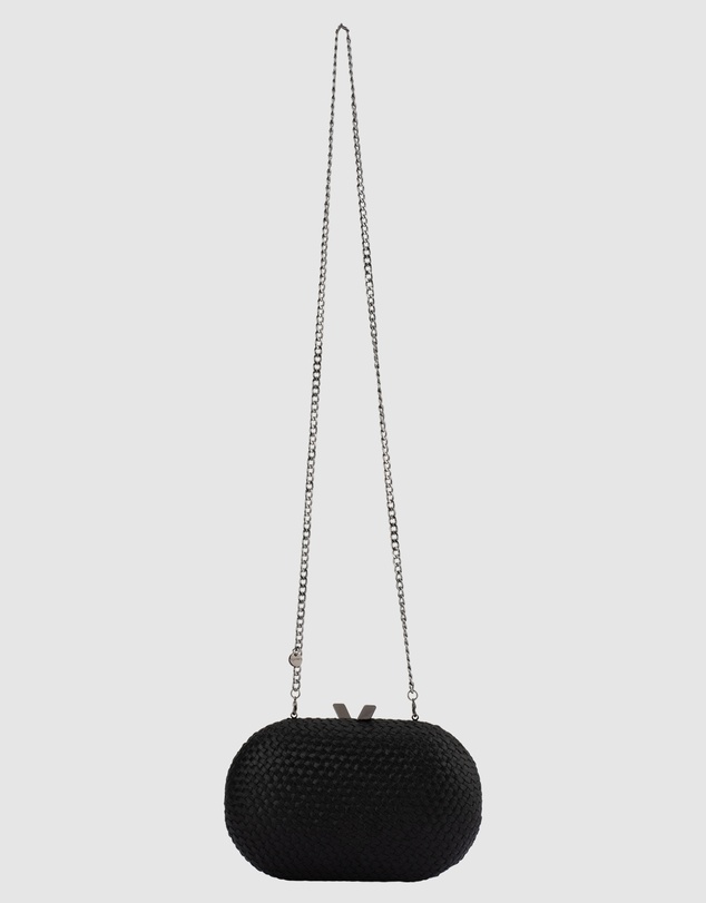 Olga Berg - Lucia Woven Oval Clutch