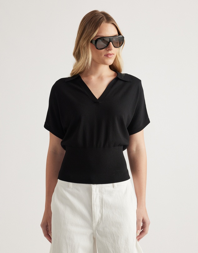 Decjuba - Wren Short Sleeve Polo Jumper