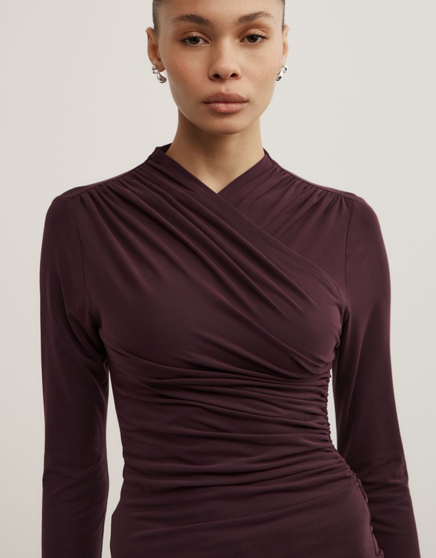 Witchery - Wrap Long Sleeve Jersey Top